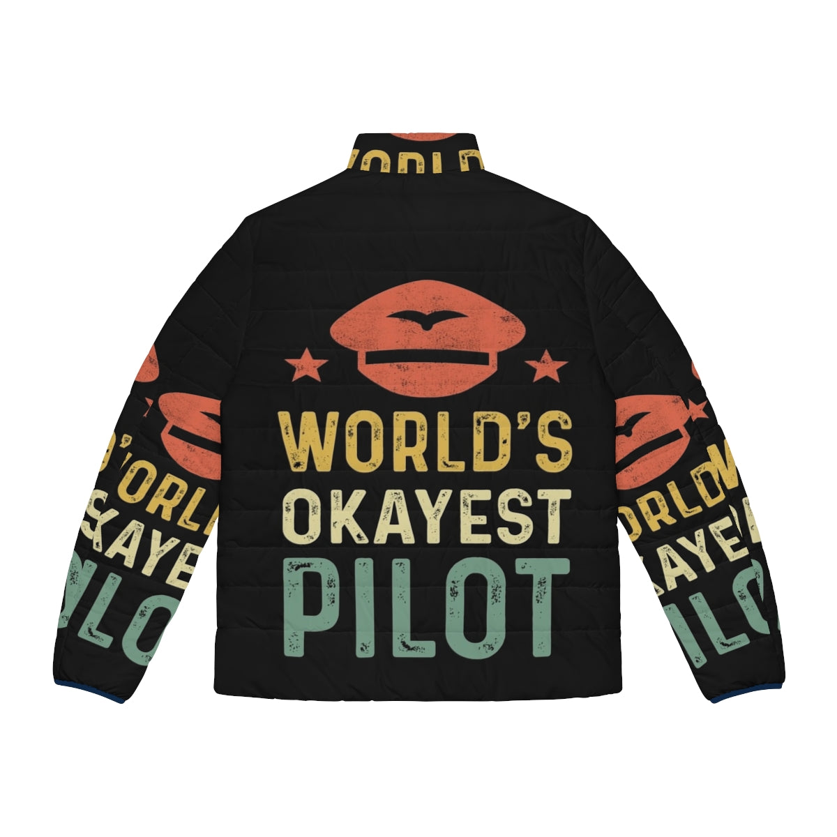 World's Okayest Puffer Jacket - Funny Engineering Humor - Back