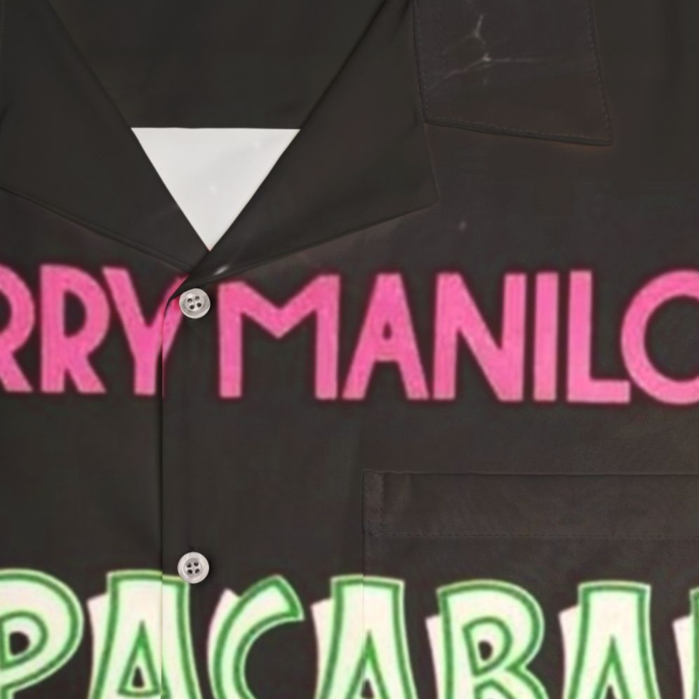 Barry Manilow Hawaiian Shirt with Copacobana Concert Tour Design - Detail