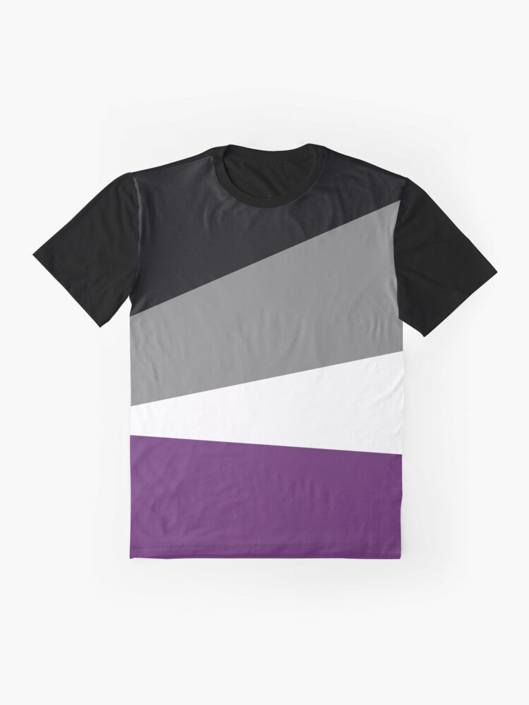 Ace Pride Graphic T-Shirt featuring the asexual flag design - Flat lay