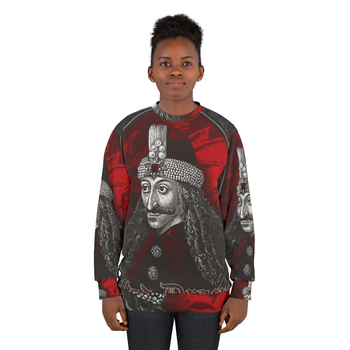 Vlad Dracula Gothic Sweatshirt with Vampire Imagery - women