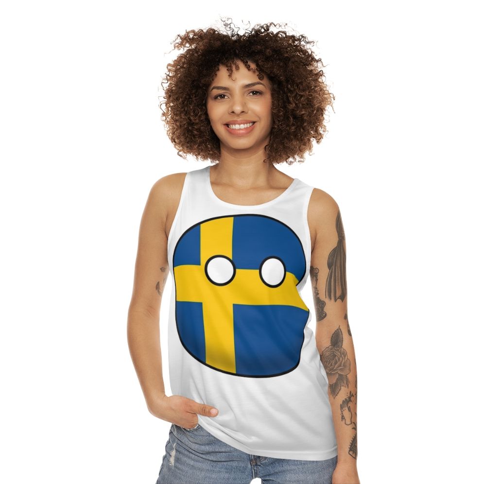 Sweden Countryball Unisex Tank Top - women