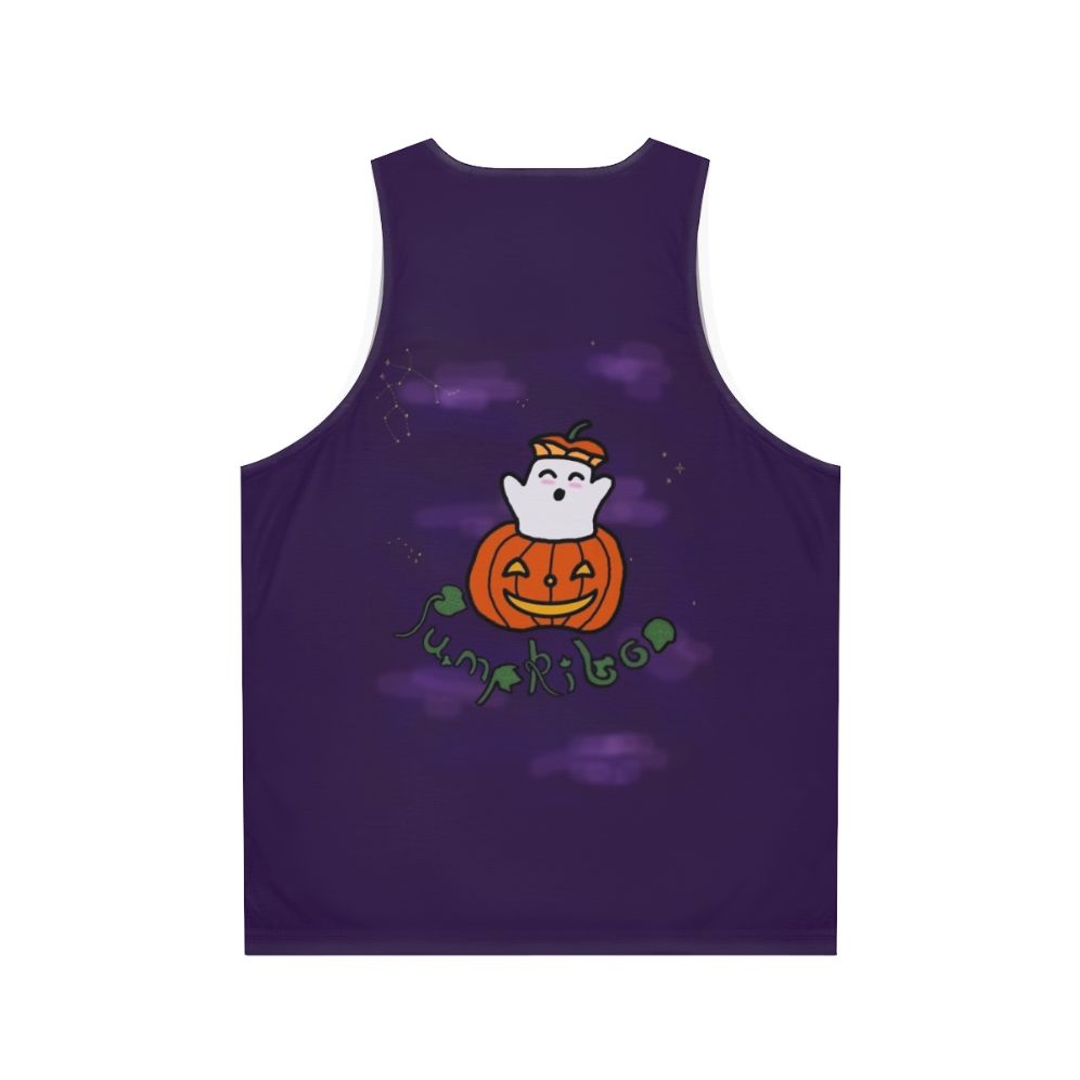 Pumpkin and ghost unisex tank top - Back