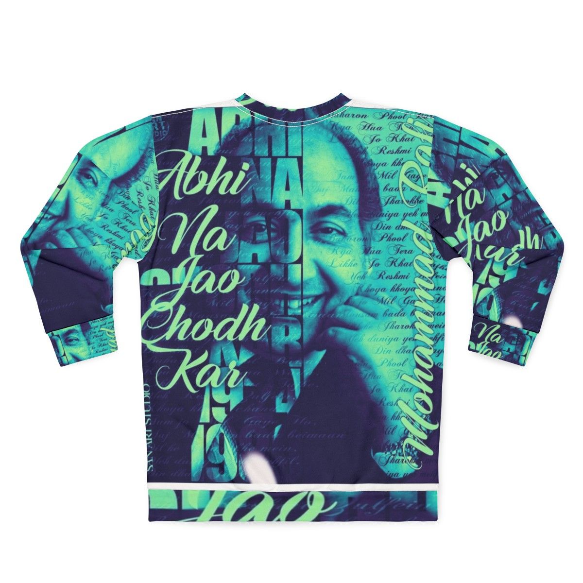 Mohd Rafi Legendary Bollywood Singer Sweatshirt - Back