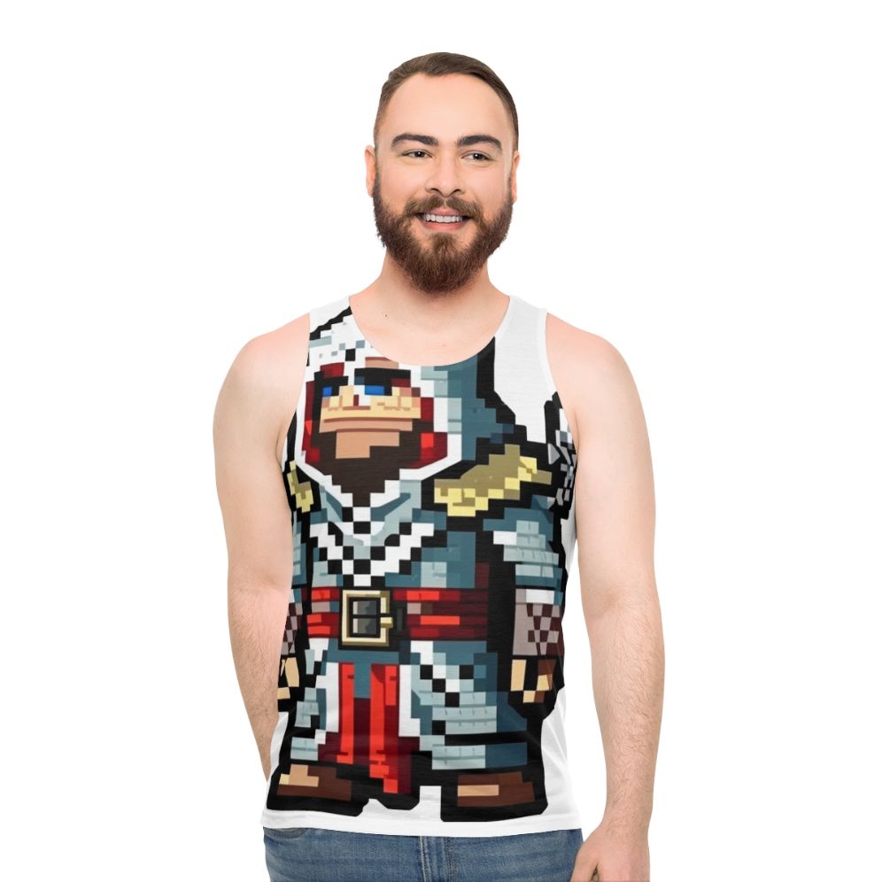 Unisex Pixel Art Assassin's Creed Tank Top - men