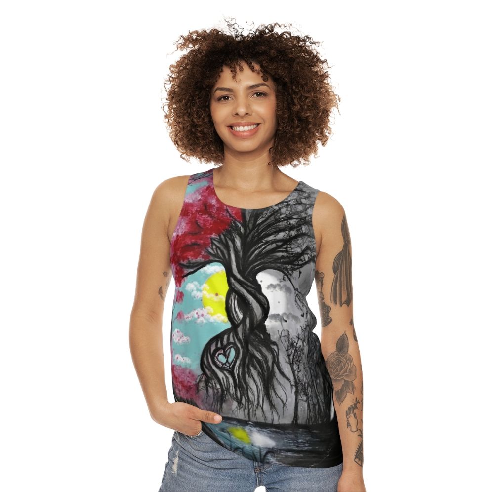 Tree of Life Unisex Tank Top with Meaningful Nature Inspired Design - women