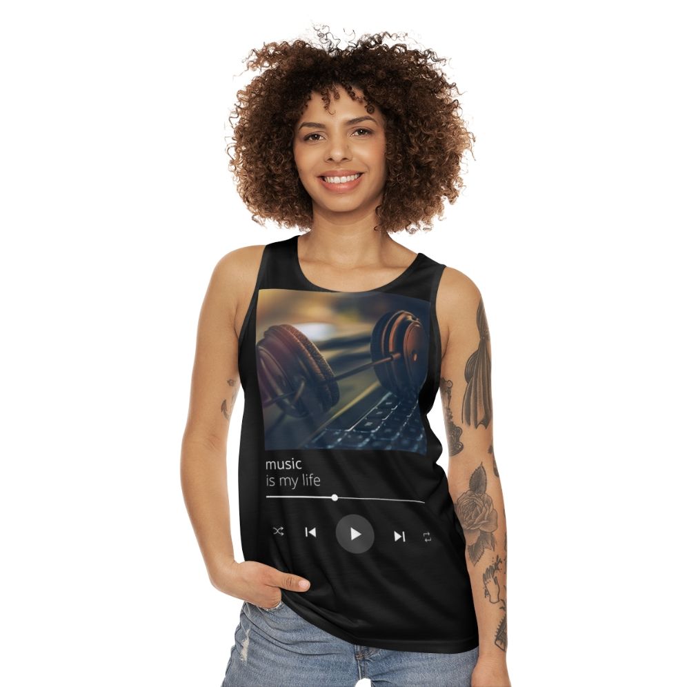 Unisex music lover tank top - women