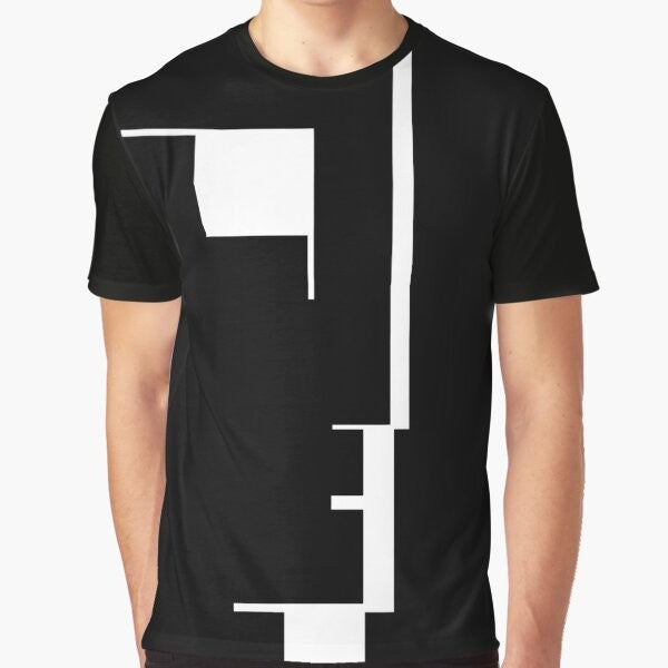 Bauhaus inspired goth graphic t-shirt with industrial and alternative design