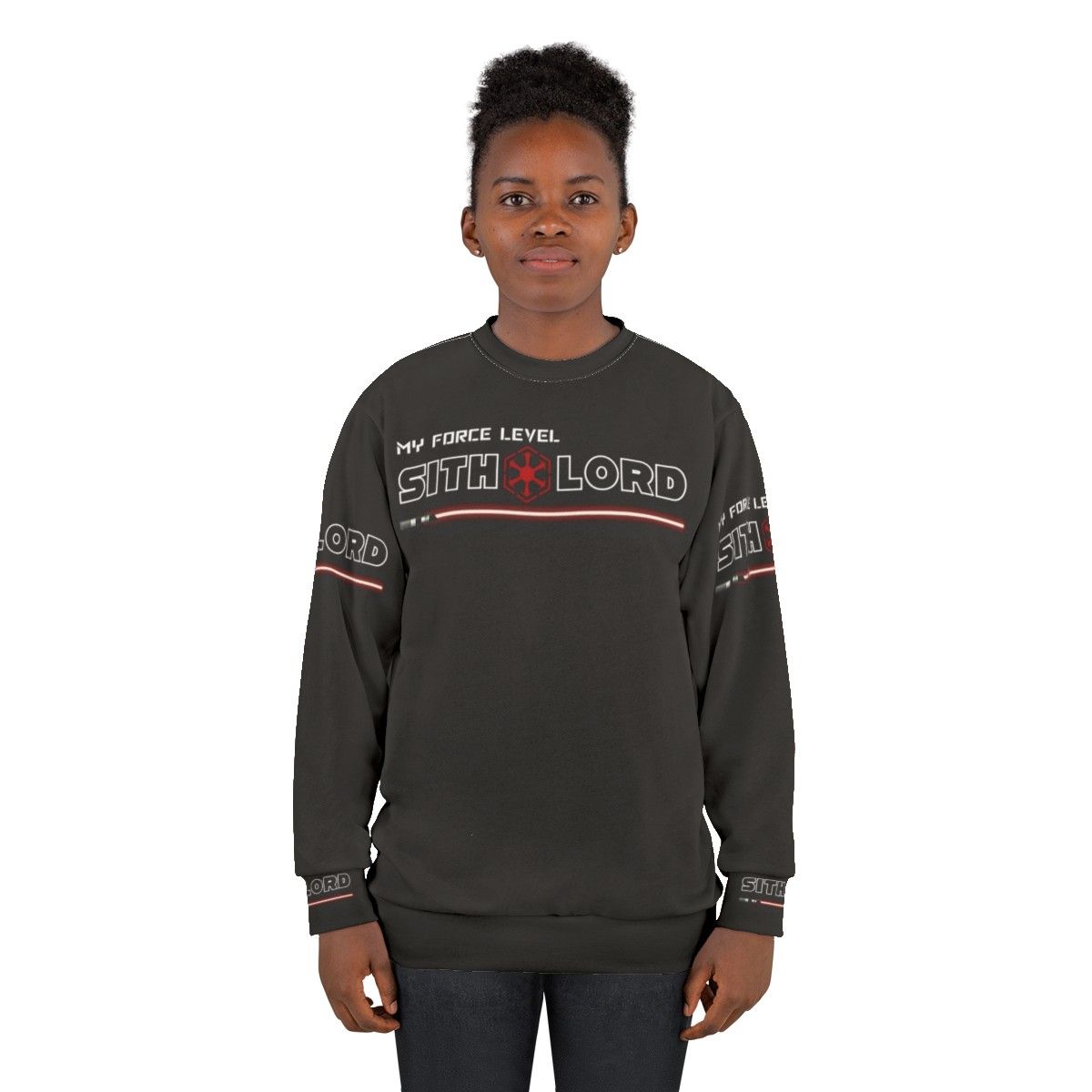 Sith Lord Sweatshirt with "My Force Level" Design - women