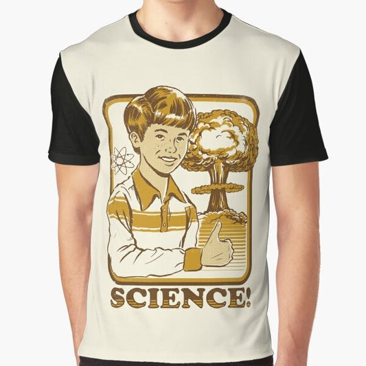 Atomic Science Graphic T-Shirt with Explosion Design