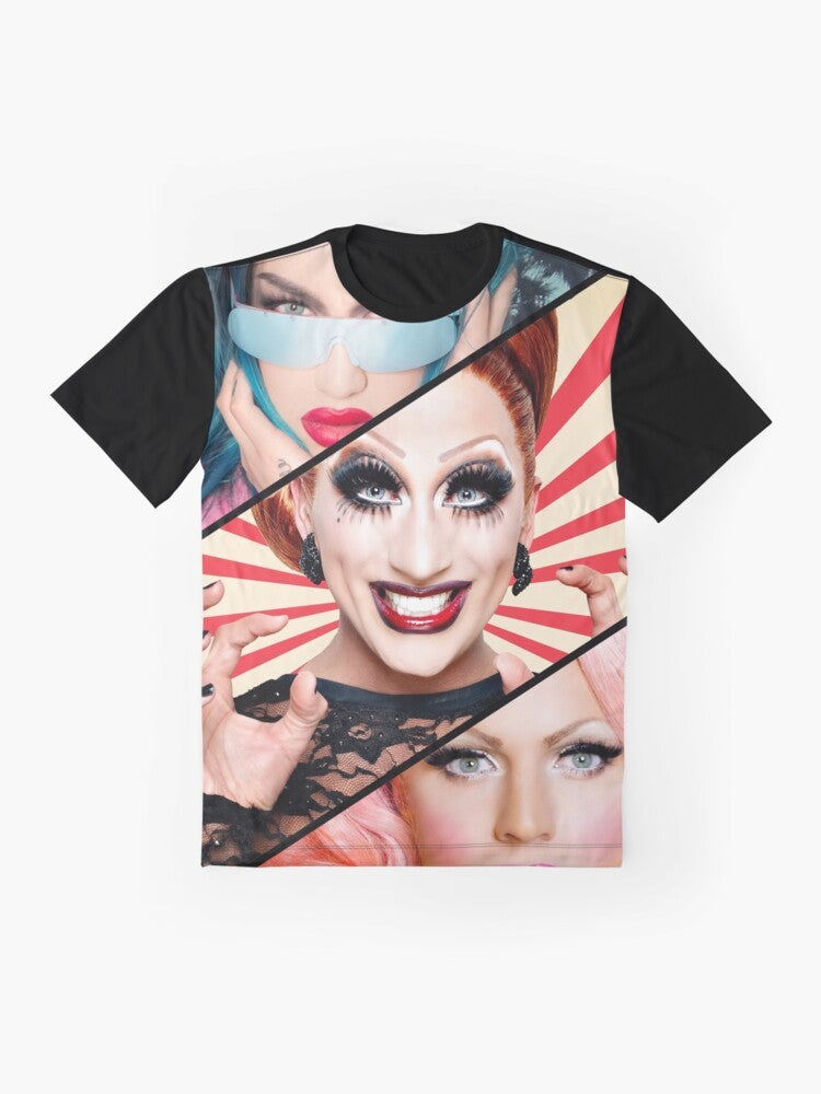 Rupaul's Drag Race Season 6 Graphic T-Shirt featuring fan-favorite queens - Flat lay