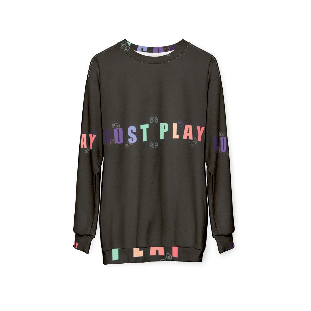 Just Play Sweatshirt - Stylish gaming apparel for passionate gamers - hanging