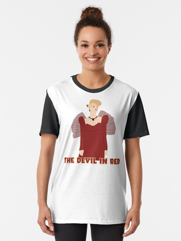 Bridgerton Netflix "The Devil in Red" Graphic T-Shirt featuring Cressida Cowper - Women