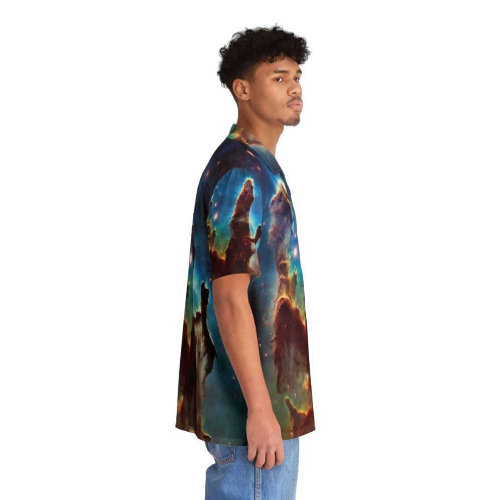 Nebula-inspired Hawaiian shirt with galaxy print design - People Pight