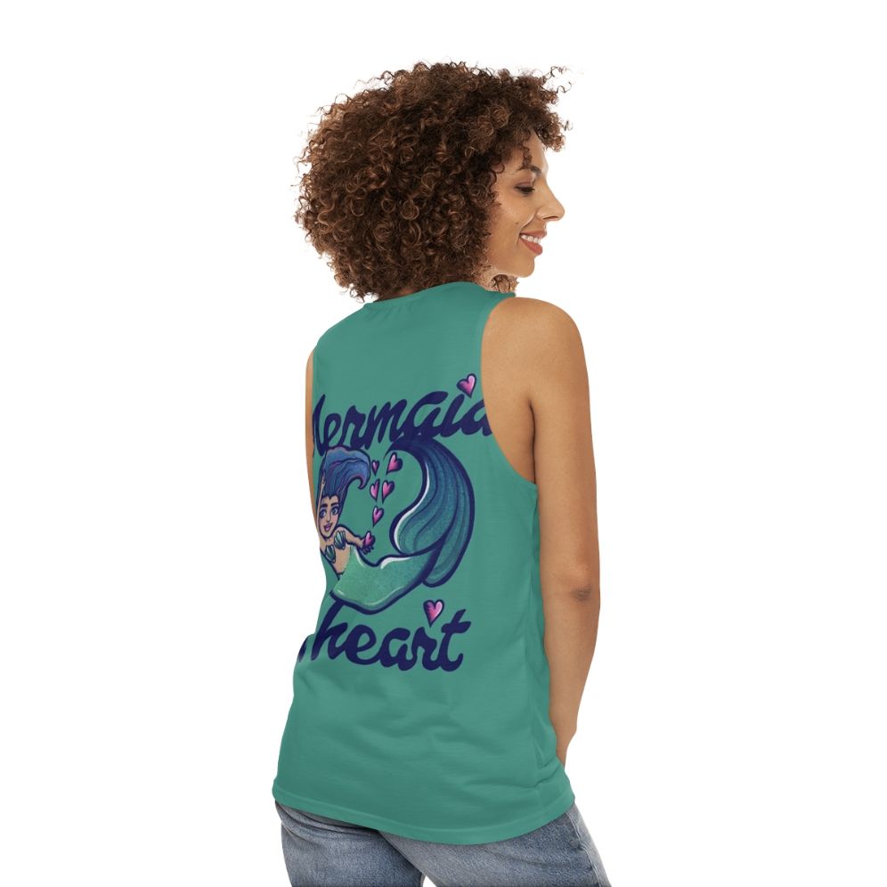 Mermaid-themed unisex tank top - women back