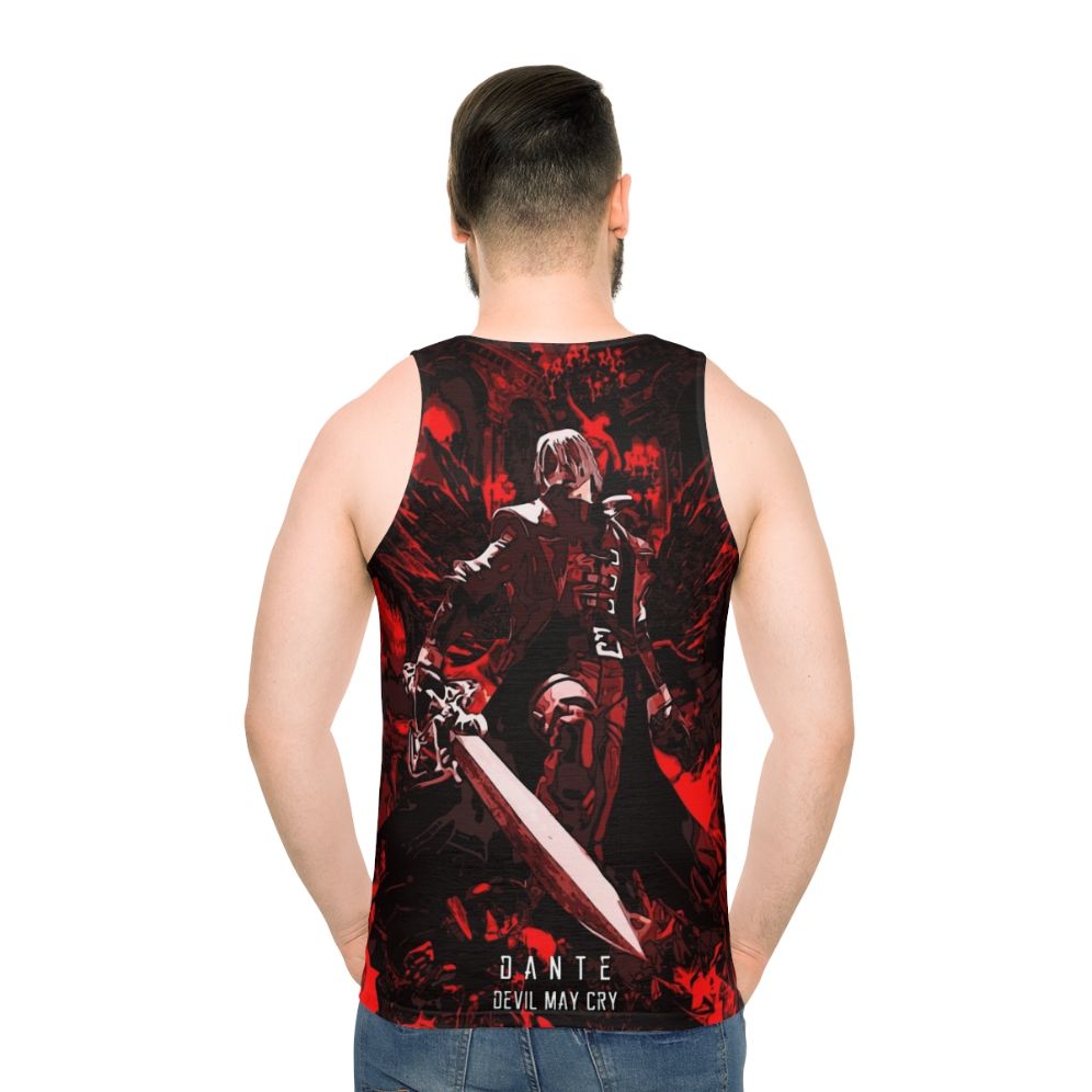 Dante Devil May Cry abstract gaming tank top - men back