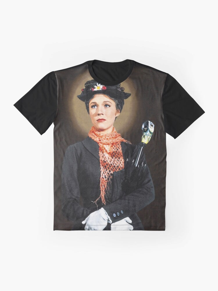 Mary Poppins Graphic T-Shirt with Iconic Pop Culture Movie Imagery - Flat lay