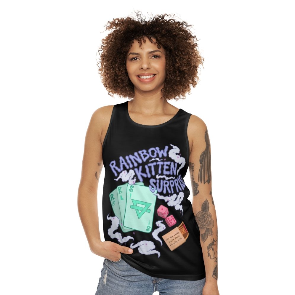 Rainbow Kitten Surprise Band Unisex Tank Top - women