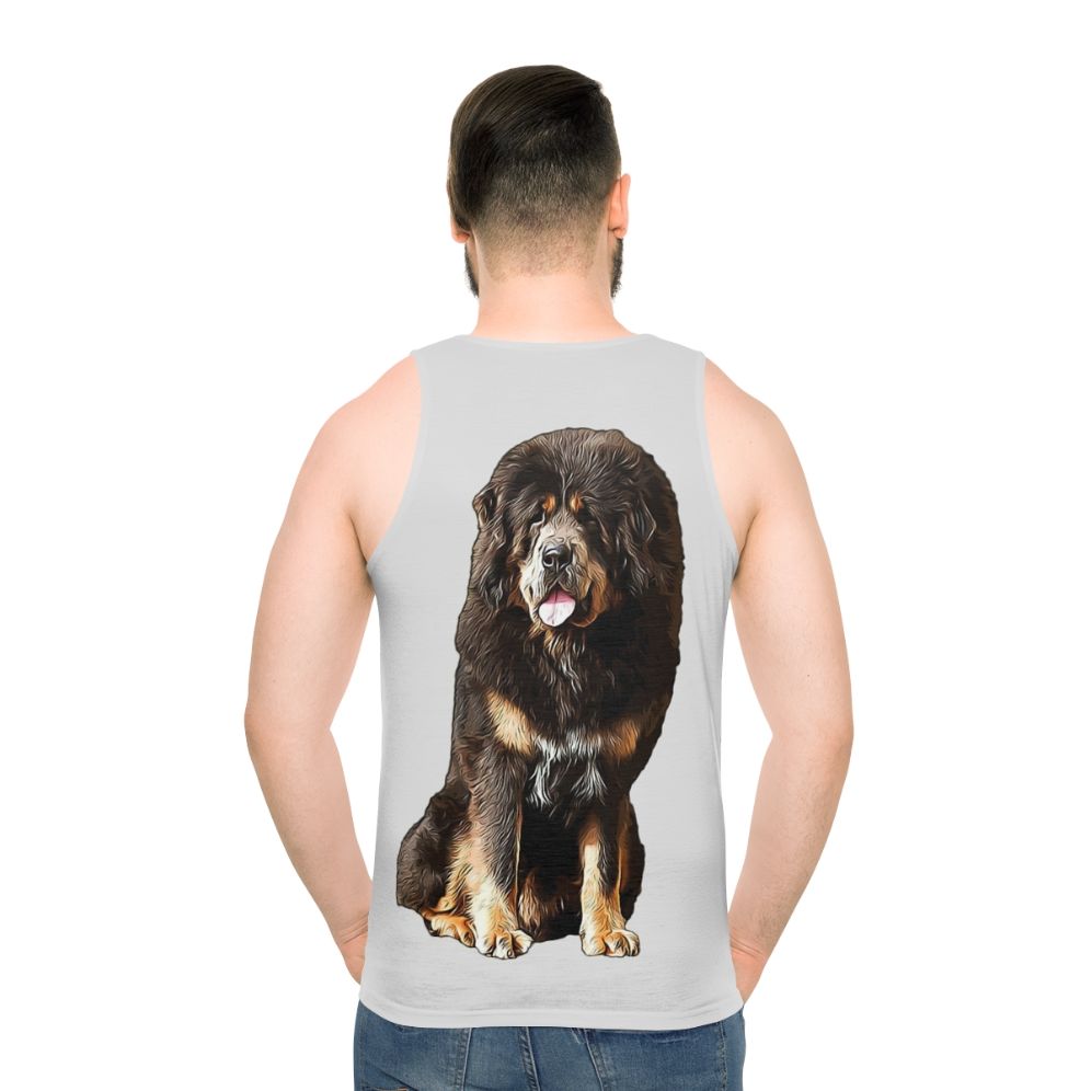 Tibetan Mastiff Unisex Tank Top - men back