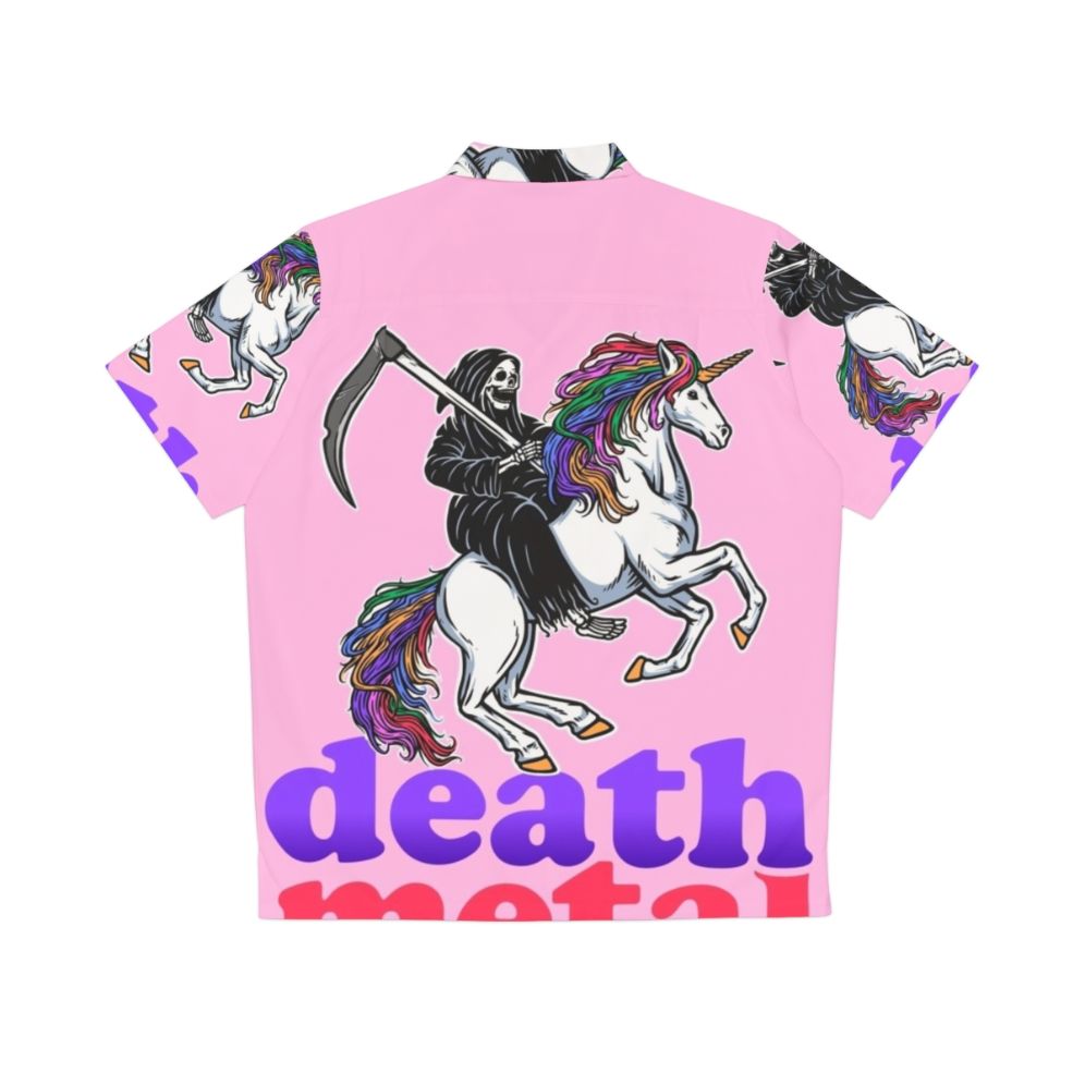 Death metal Hawaiian shirt with grim reaper design - Back