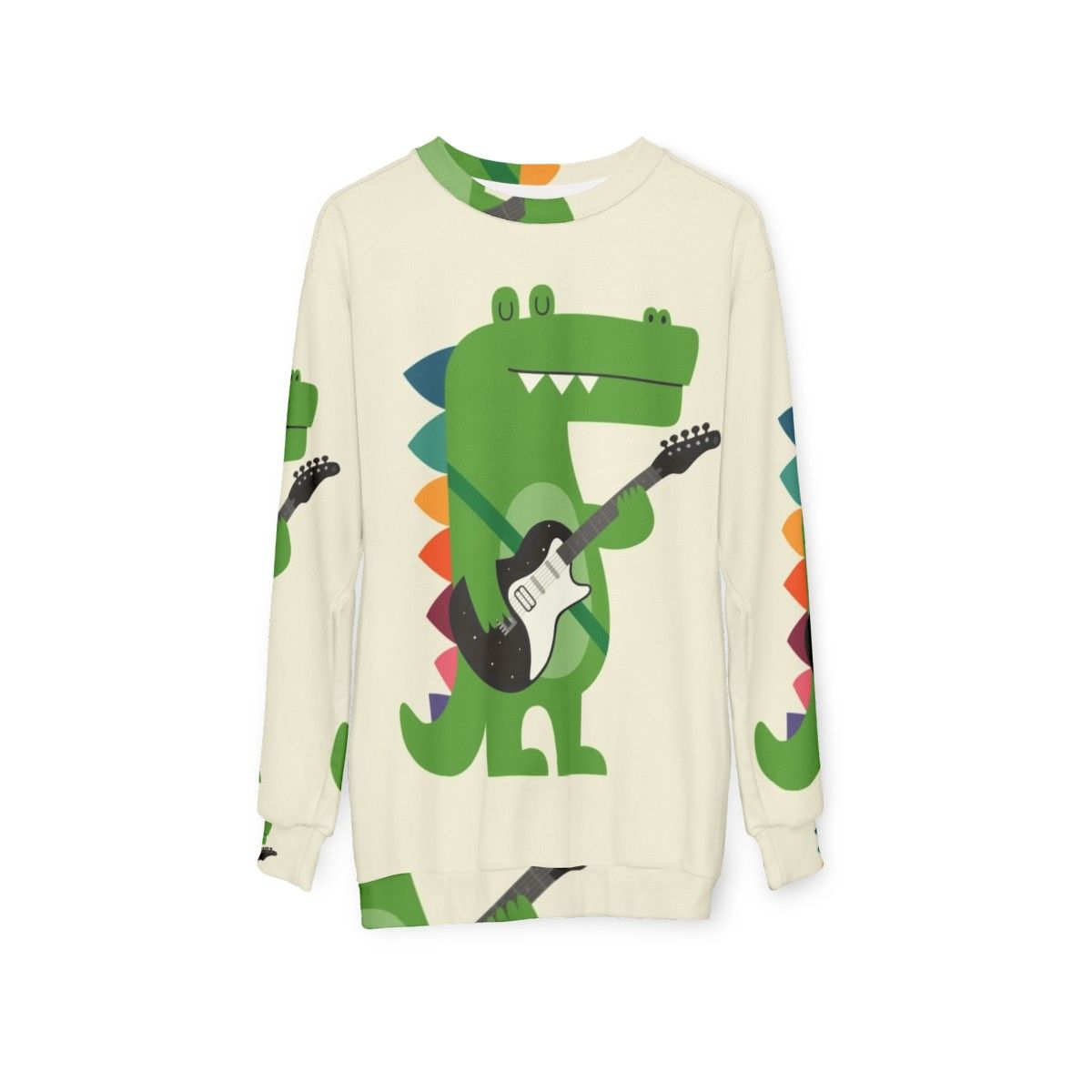 Croco Rock Sweatshirt - Punk Animal Rockstar Kids Clothes - hanging