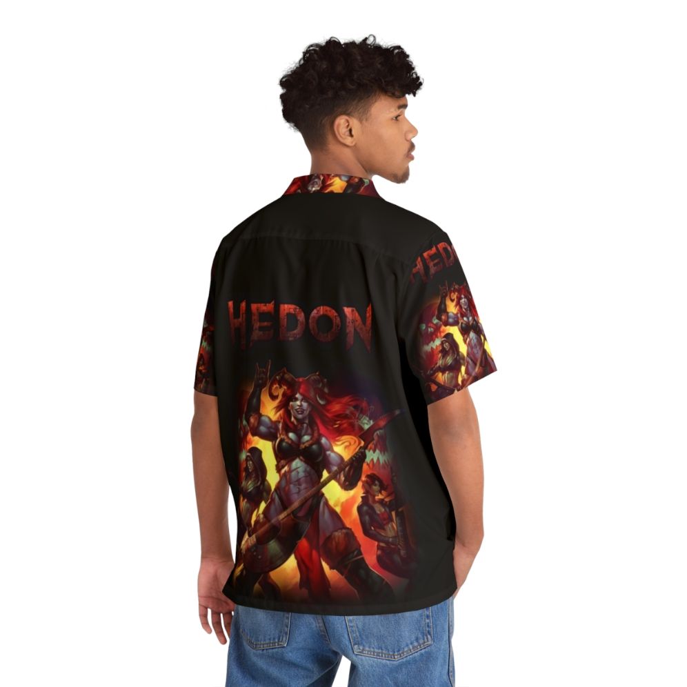 Hedon Fantasy Hawaiian Shirt - Retro Inspired Demonic Apparel - People Back