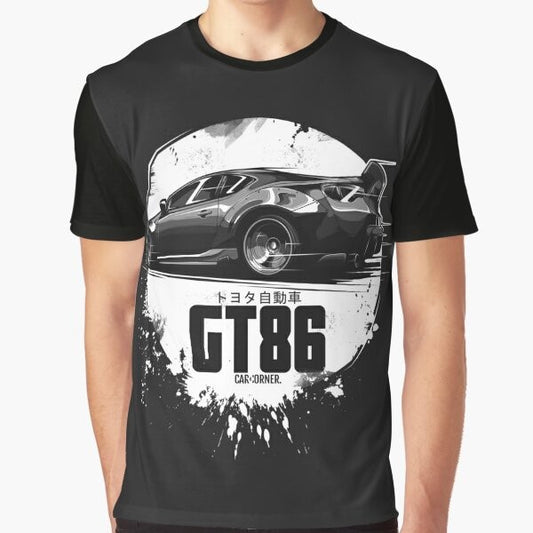 Toyota GT86 graphic t-shirt with vector design for car lovers