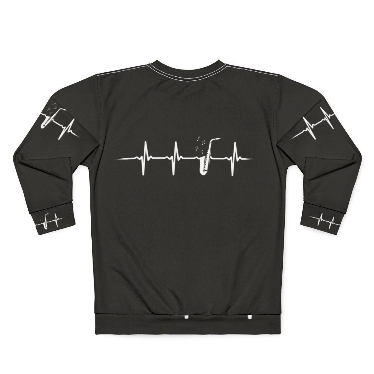 Saxophone Heartbeat Sweatshirt - Back