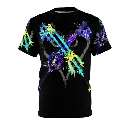 Kingdom Hearts inspired t-shirt with keyblade and fantasy elements