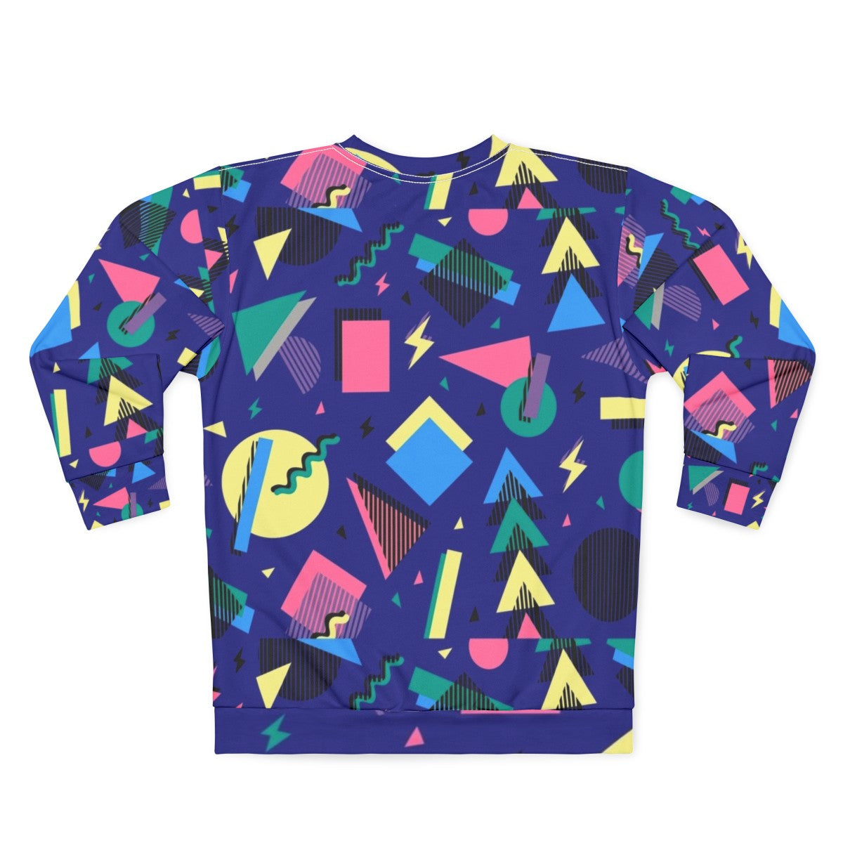 90s retro geometric pattern sweatshirt - Back