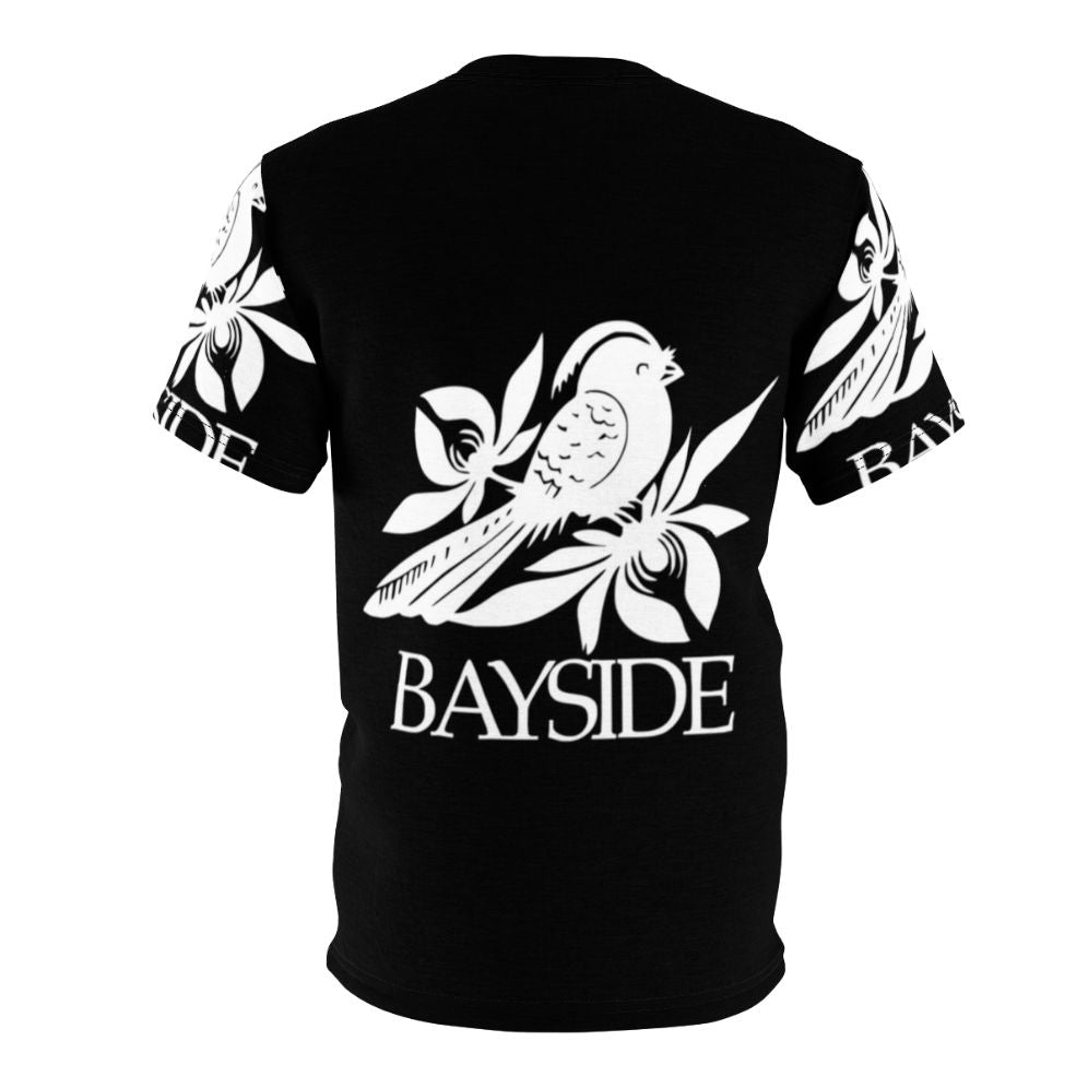 Bayside band-inspired t-shirt design featuring popular song titles - Back