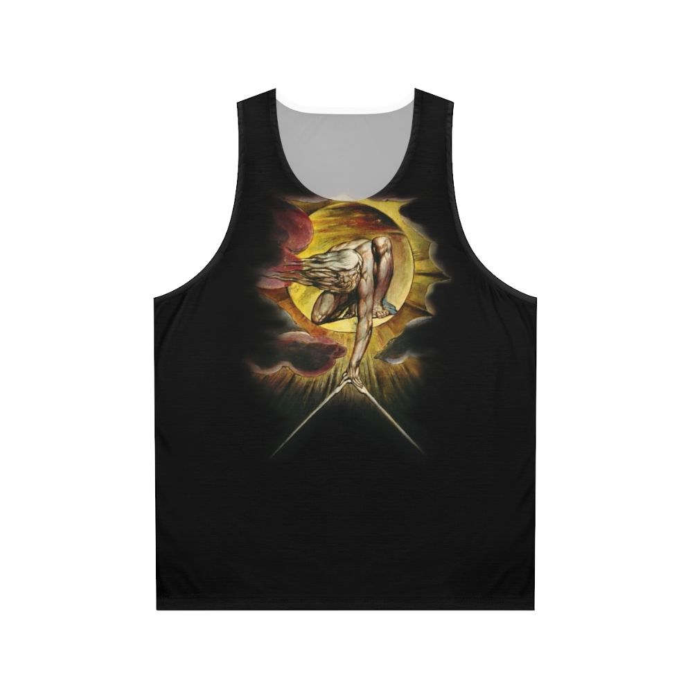 Unisex tank top featuring the mystical artwork "The Ancient of Days" by William Blake