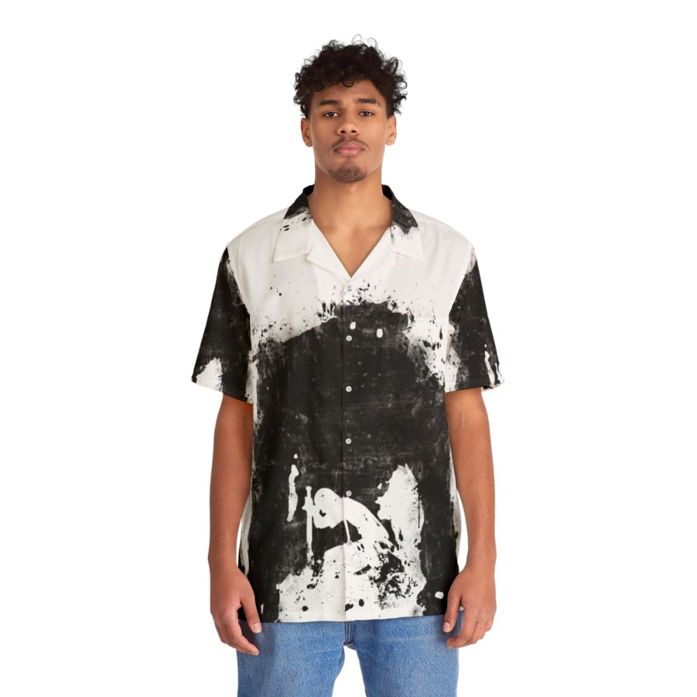 Shadow of Giants Hawaiian Shirt Featuring The Iconic Colossus - People Front