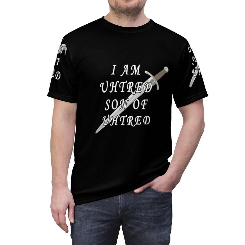 Uhtred-Inspired T-Shirt Featuring the Protagonist from The Last Kingdom - men front