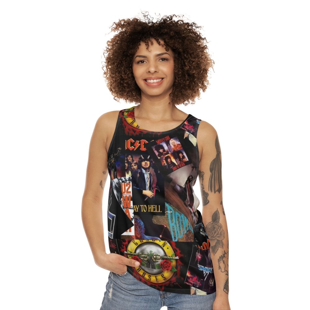 1980s rock bands unisex tank top - women