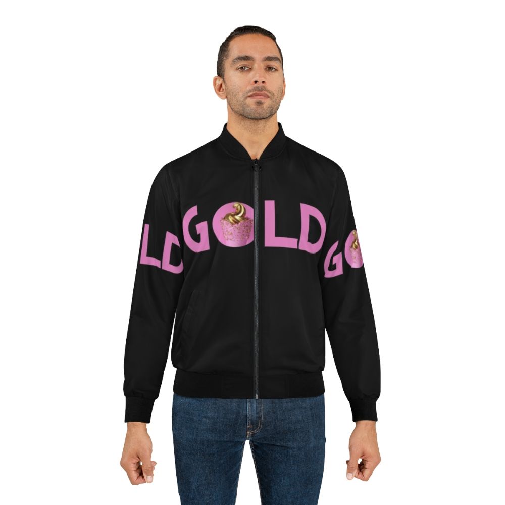 Trendy gold and pink bomber jacket with galaxy and unicorn design - Lifestyle