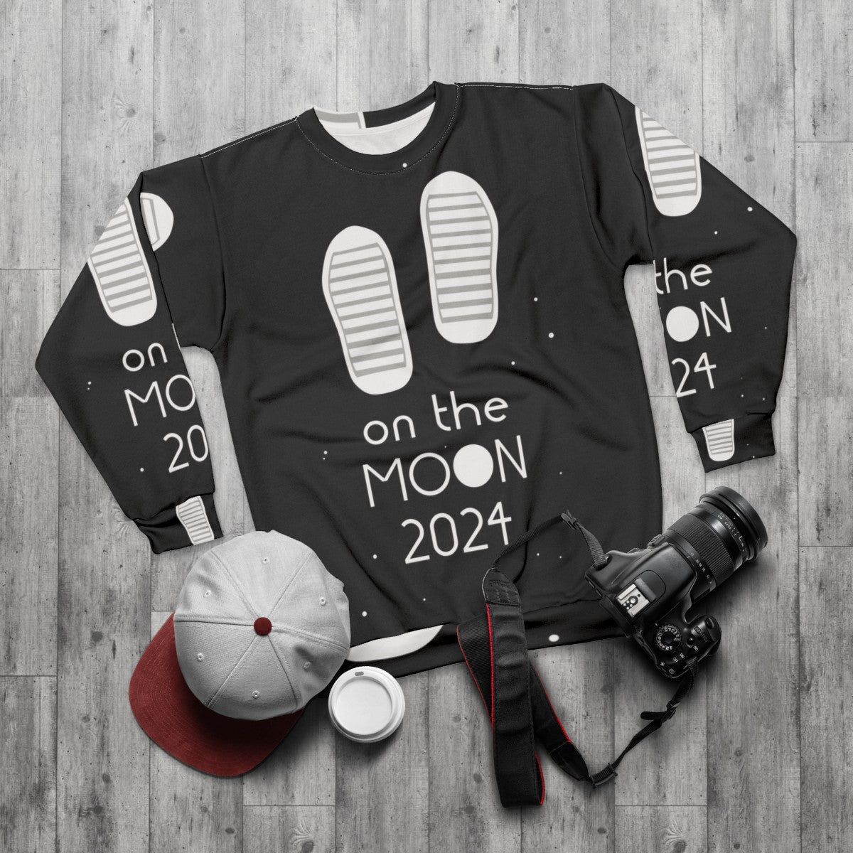 Space Force 'Boots on the Moon' 2024 Sweatshirt - flat lay