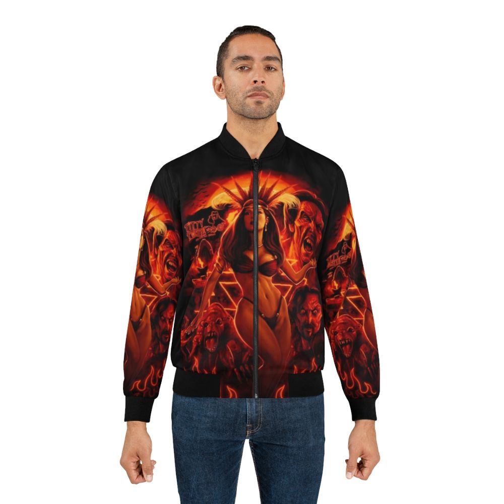 Satanico Pandemonium Bomber Jacket featuring the iconic character from the horror film From Dusk Till Dawn - Lifestyle