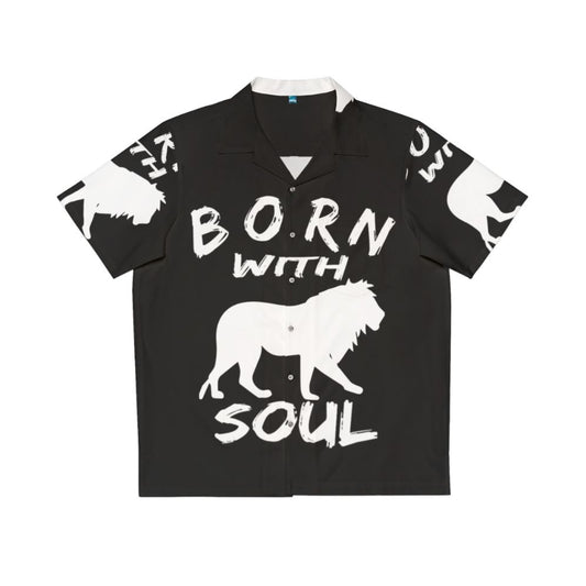 Born With Lion Soul Hawaiian Shirt with Lion Print Design