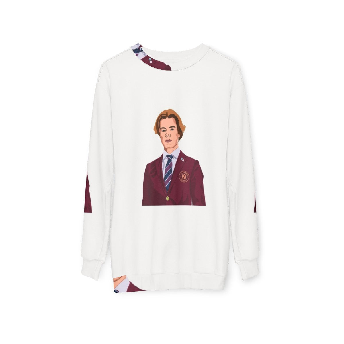 Young Royals Wilhelm Sweatshirt featuring Edvin Ryding and Omar Rudberg - hanging