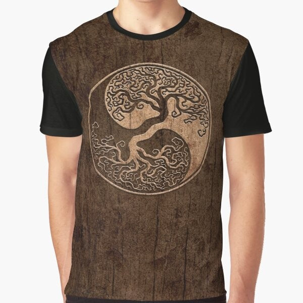 Yin Yang Tree of Life Graphic T-Shirt with Natural Balance Design