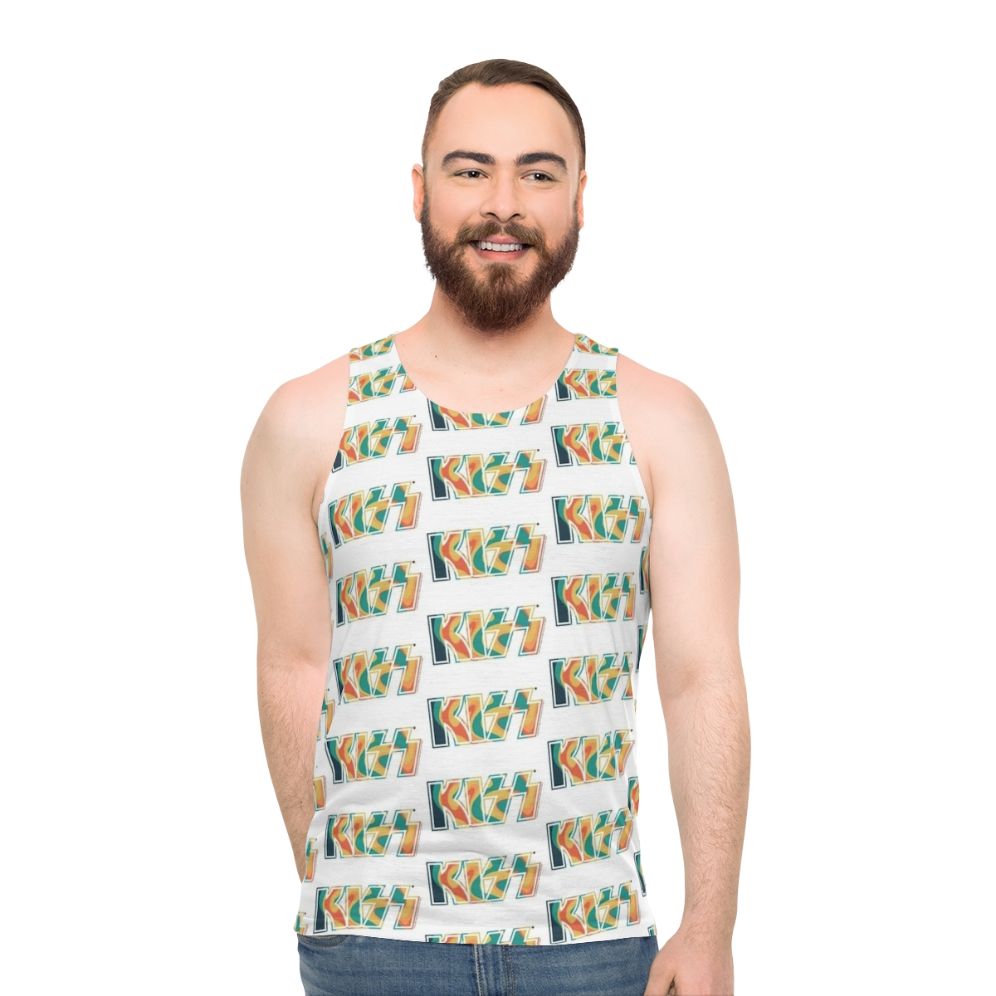 Kiss the Band Tropical Tie Dye Unisex Tank Top - men