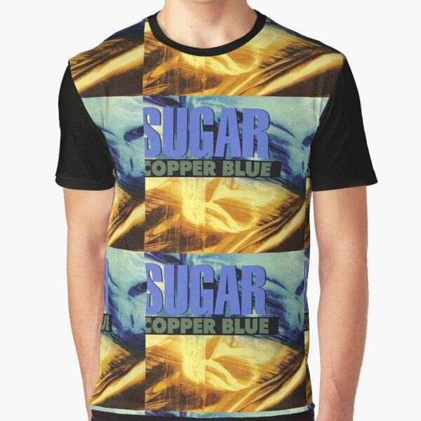 Sugar Copper Blue Graphic T-Shirt with Husker Du Inspired Design