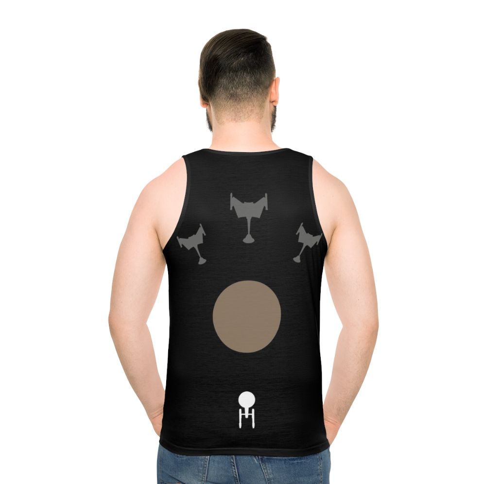 Star Trek inspired organic unisex tank top - men back