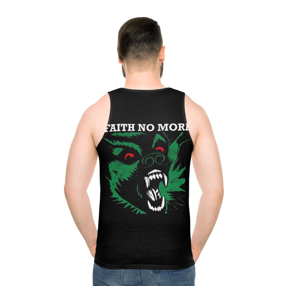 Unisex punk rock band merch tank top - men back