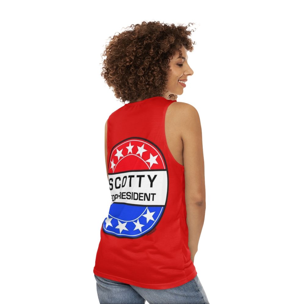 Vintage Scotty For President Unisex Star Trek Tank Top - women back