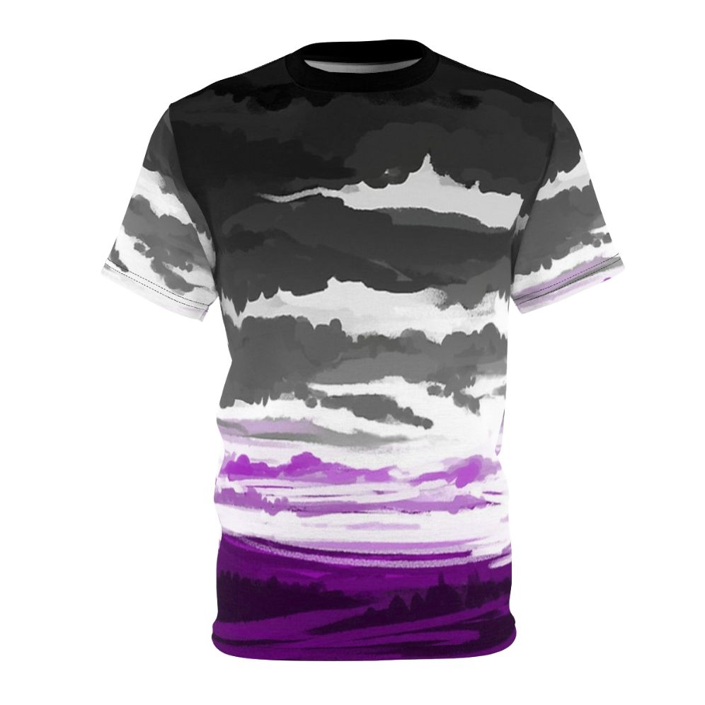 Asexual pride flag design printed on a high-quality t-shirt