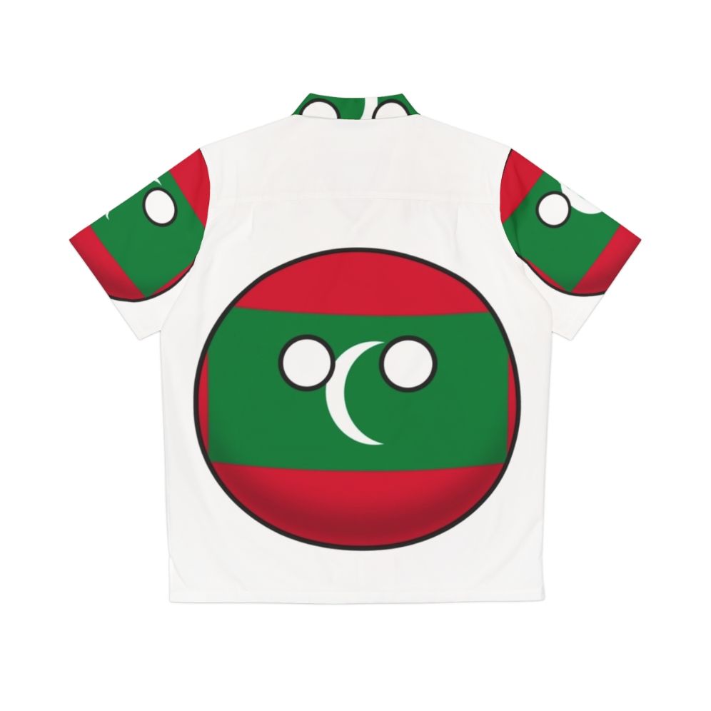 Maldives Countryball Hawaiian Shirt - Back