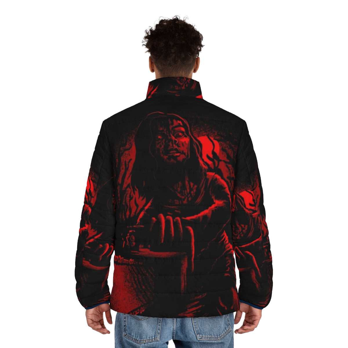 Puffer jacket inspired by the horror classic Evil Dead - men back