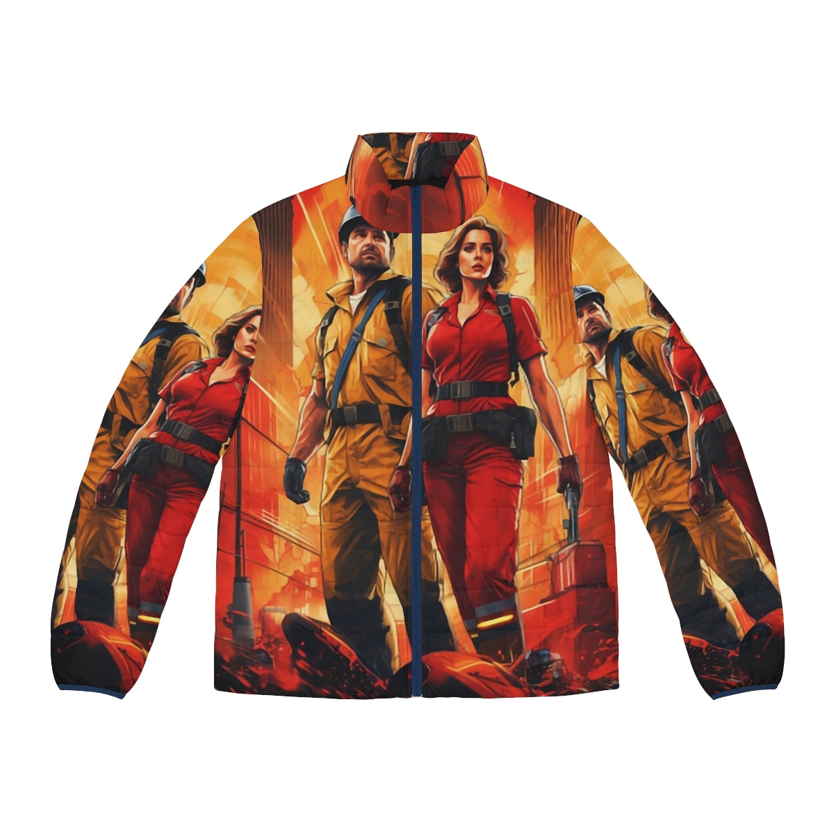 Stranger Things inspired puffer jacket with retro 80s design