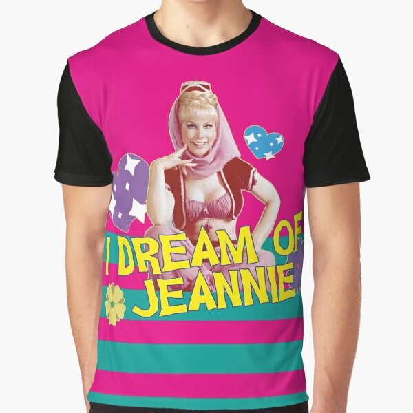 Retro I Dream of Jeannie Genie Graphic T-Shirt featuring the iconic 70s TV series